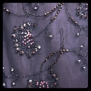 PINK floral bead-embellished adjustable top SMALL